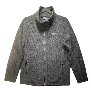 Patagonia Women's Diamond Capra Fleece Zip Up Jacket Smolder Blue Size M 25100